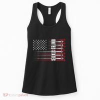 Patriotic Red White Blue Usa Flag Fighter Jets 4th Of July Women's Tank Top thumb 0