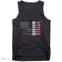 Patriotic Red White Blue Usa Flag Fighter Jets 4th Of July Tank Top thumb 0