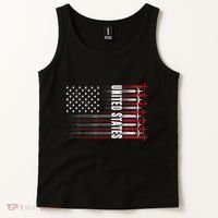 Patriotic Red White Blue Usa Flag Fighter Jets 4th Of July Tank Top thumb 2