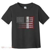 Patriotic Red White Blue Usa Flag Fighter Jets 4th Of July Toddler T-Shirt thumb 0