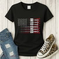 Patriotic Red White Blue Usa Flag Fighter Jets 4th Of July Women's T-Shirt thumb 3