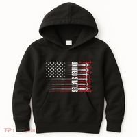 Patriotic Red White Blue Usa Flag Fighter Jets 4th Of July Kids Hoodie thumb 0