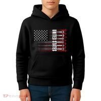 Patriotic Red White Blue Usa Flag Fighter Jets 4th Of July Kids Hoodie thumb 4