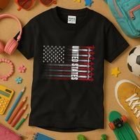 Patriotic Red White Blue Usa Flag Fighter Jets 4th Of July Kids T-Shirt thumb 3