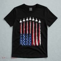 Patriotic Red White Blue Usa Flag Fighter Jets 4th Of July T-Shirt thumb 5