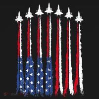 Patriotic Red White Blue Usa Flag Fighter Jets 4th Of July Women's Hoodie thumb 2