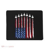Patriotic Red White Blue Usa Flag Fighter Jets 4th Of July Mousepad thumb 0