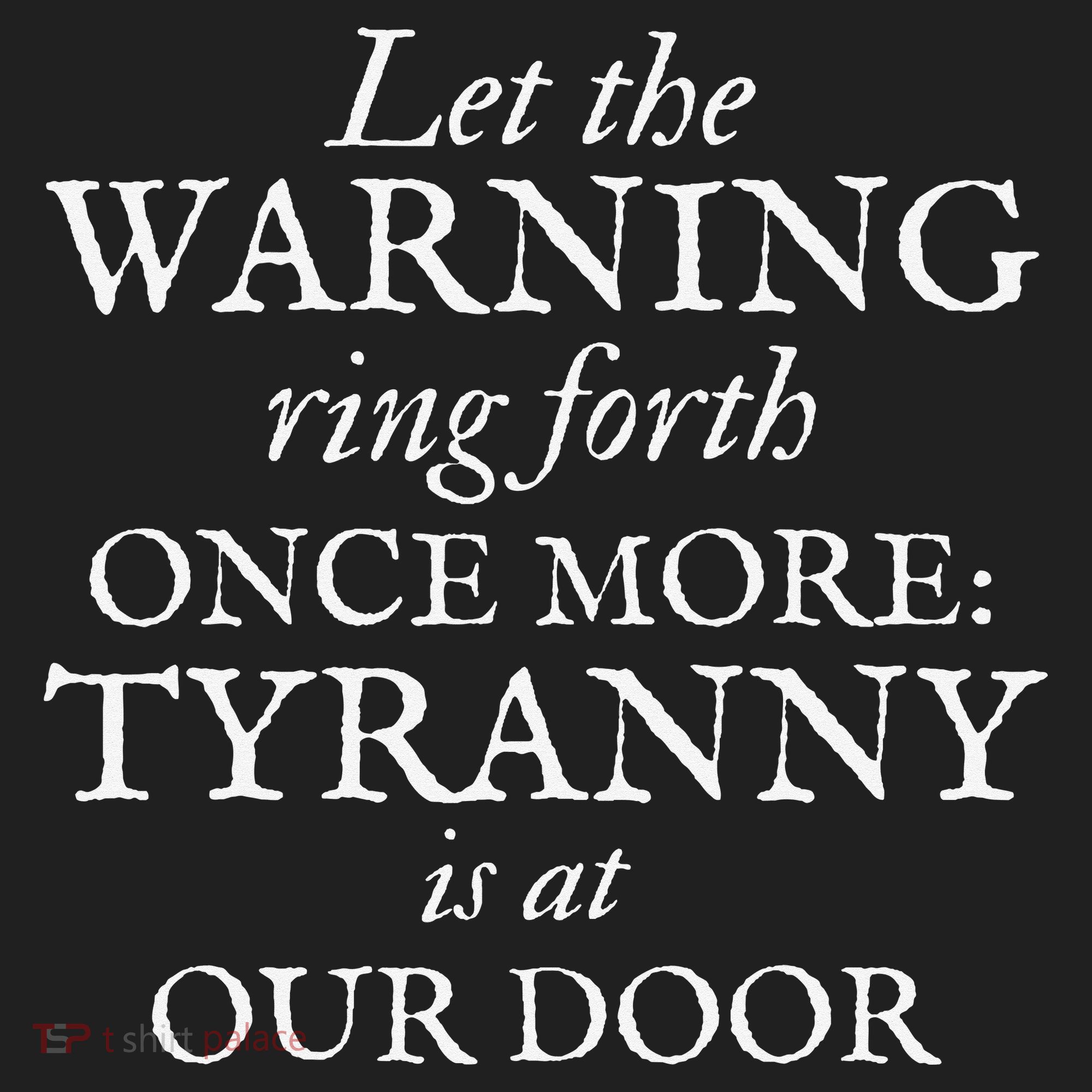 Patriotic Revolutionary War Warning Tyranny Is At Our Door Golf Towel