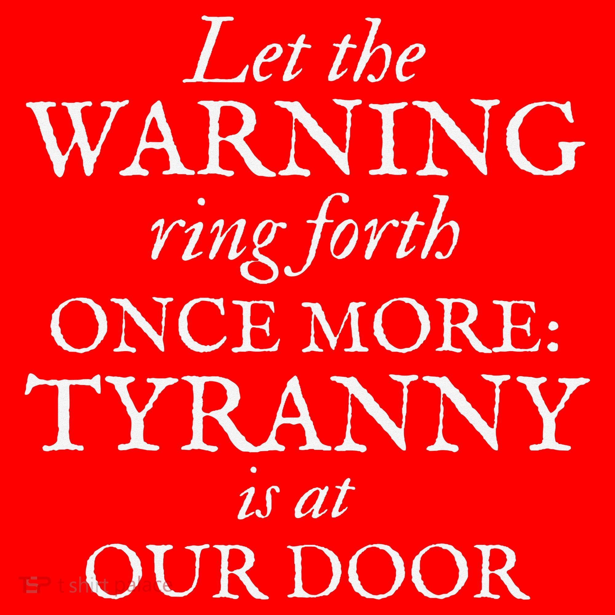 Patriotic Revolutionary War Warning Tyranny Is At Our Door Santa Hat