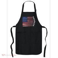 Patriotic Red White Blue Usa Flag Fighter Jets Veterans Day Apron thumb 0
