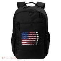 Patriotic Red White Blue Usa Flag Fighter Jets Veterans Day Backpack thumb 0