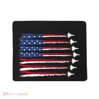 Patriotic Red White Blue Usa Flag Fighter Jets Veterans Day Mousepad thumb 0