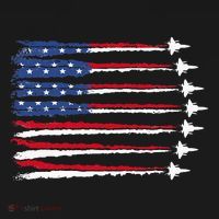 Patriotic Red White Blue Usa Flag Fighter Jets Veterans Day Baby Bodysuit thumb 2