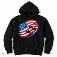 Patriotic Red White Blue USA Flag Fighter Jets 4th Of July Hoodie thumb 0