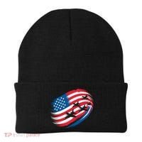 Patriotic Red White Blue USA Flag Fighter Jets 4th Of July Beanie thumb 0