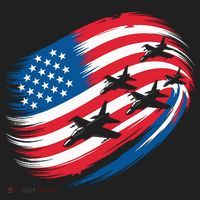 Patriotic Red White Blue USA Flag Fighter Jets 4th Of July Beanie thumb 2