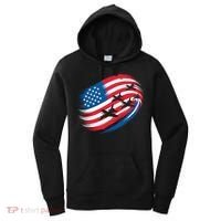 Patriotic Red White Blue USA Flag Fighter Jets 4th Of July Women's Hoodie thumb 0