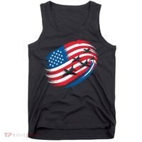 Patriotic Red White Blue USA Flag Fighter Jets 4th Of July Tank Top thumb 0