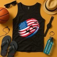 Patriotic Red White Blue USA Flag Fighter Jets 4th Of July Tank Top thumb 4