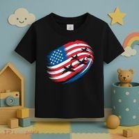 Patriotic Red White Blue USA Flag Fighter Jets 4th Of July Toddler T-Shirt thumb 3