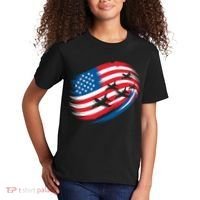 Patriotic Red White Blue USA Flag Fighter Jets 4th Of July Kids T-Shirt thumb 2