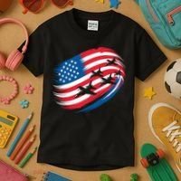 Patriotic Red White Blue USA Flag Fighter Jets 4th Of July Kids T-Shirt thumb 3