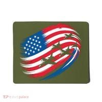 Patriotic Red White Blue USA Flag Fighter Jets 4th Of July Mousepad thumb 0