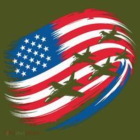 Patriotic Red White Blue USA Flag Fighter Jets 4th Of July Mousepad thumb 1