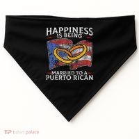 Puerto Rican Wedding Commonwealth Of Puerto Rico Pr USA-Made Doggie Bandana thumb 0
