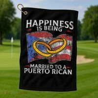 Puerto Rican Wedding Commonwealth Of Puerto Rico Pr Golf Towel thumb 1