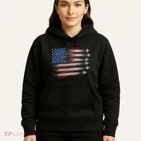 Patriotic Red White Blue Usa Flag Fighter Jets Hoodie thumb 5