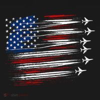 Patriotic Red White Blue Usa Flag Fighter Jets Hoodie thumb 7