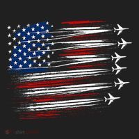 Patriotic Red White Blue Usa Flag Fighter Jets Beanie thumb 2