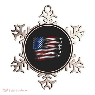Patriotic Red White Blue Usa Flag Fighter Jets Ornament