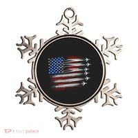 Patriotic Red White Blue Usa Flag Fighter Jets Ornament thumb 0