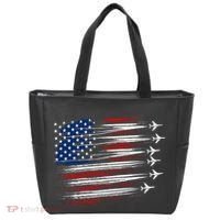 Patriotic Red White Blue Usa Flag Fighter Jets Tote Bag thumb 0