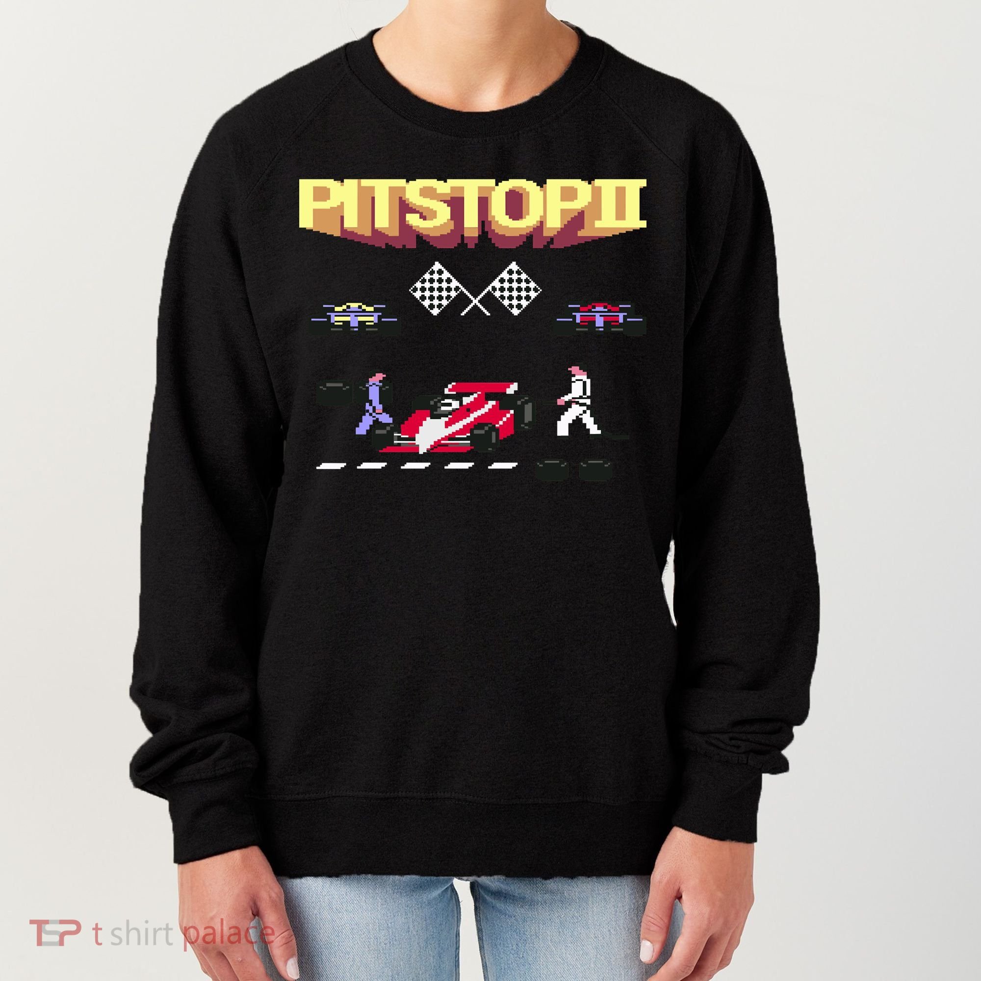 Pit Stop 2 Retro Theme Women's Sweatshirt