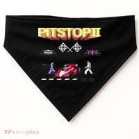 Pit Stop 2 Retro Theme USA-Made Doggie Bandana thumb 0