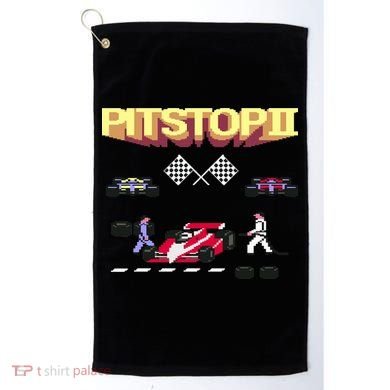Pit Stop 2 Retro Theme Golf Towel