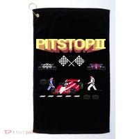 Pit Stop 2 Retro Theme Golf Towel thumb 0