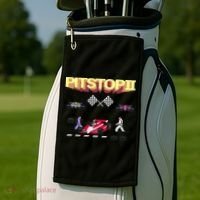 Pit Stop 2 Retro Theme Golf Towel thumb 2