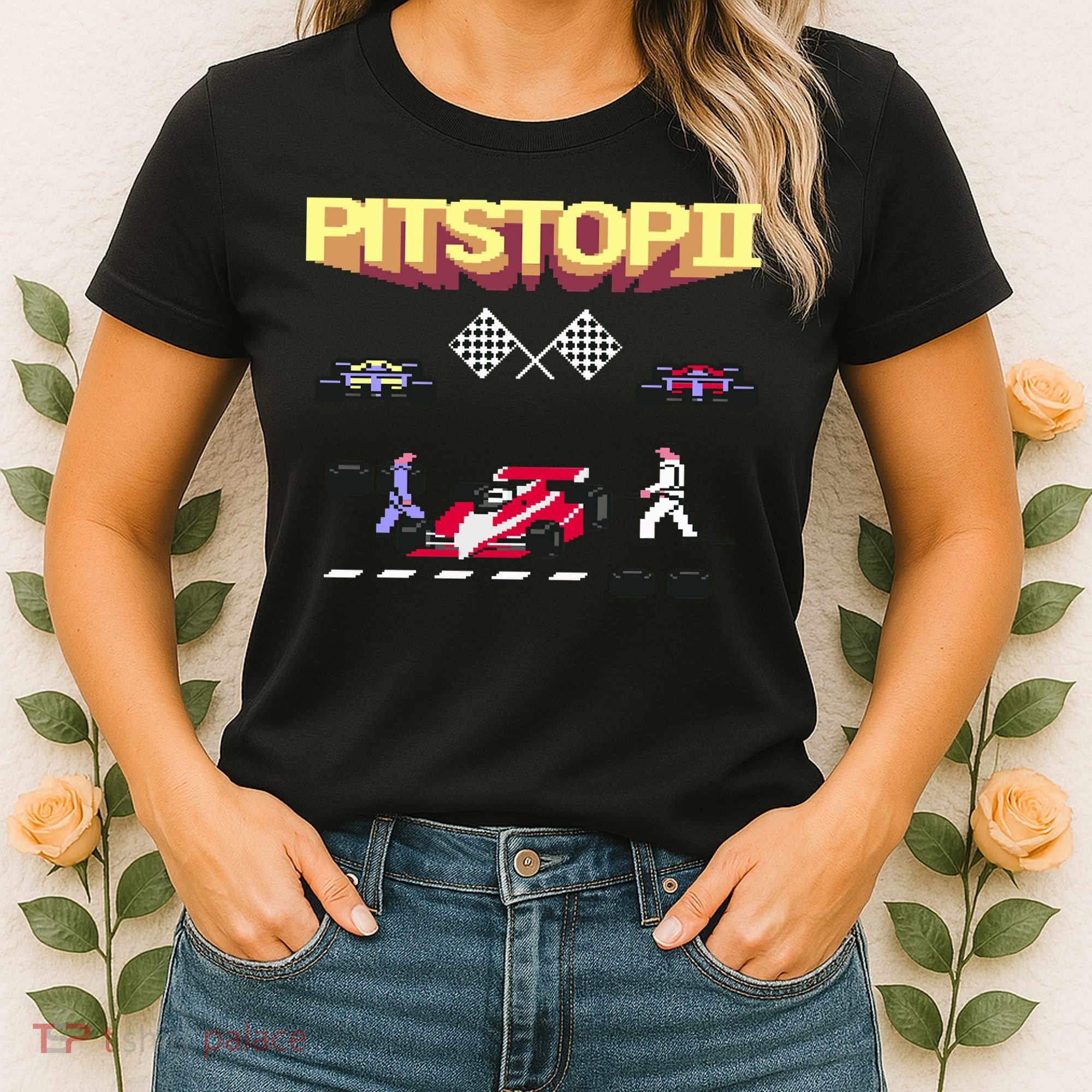 Pit Stop 2 Retro Theme Women's T-Shirt