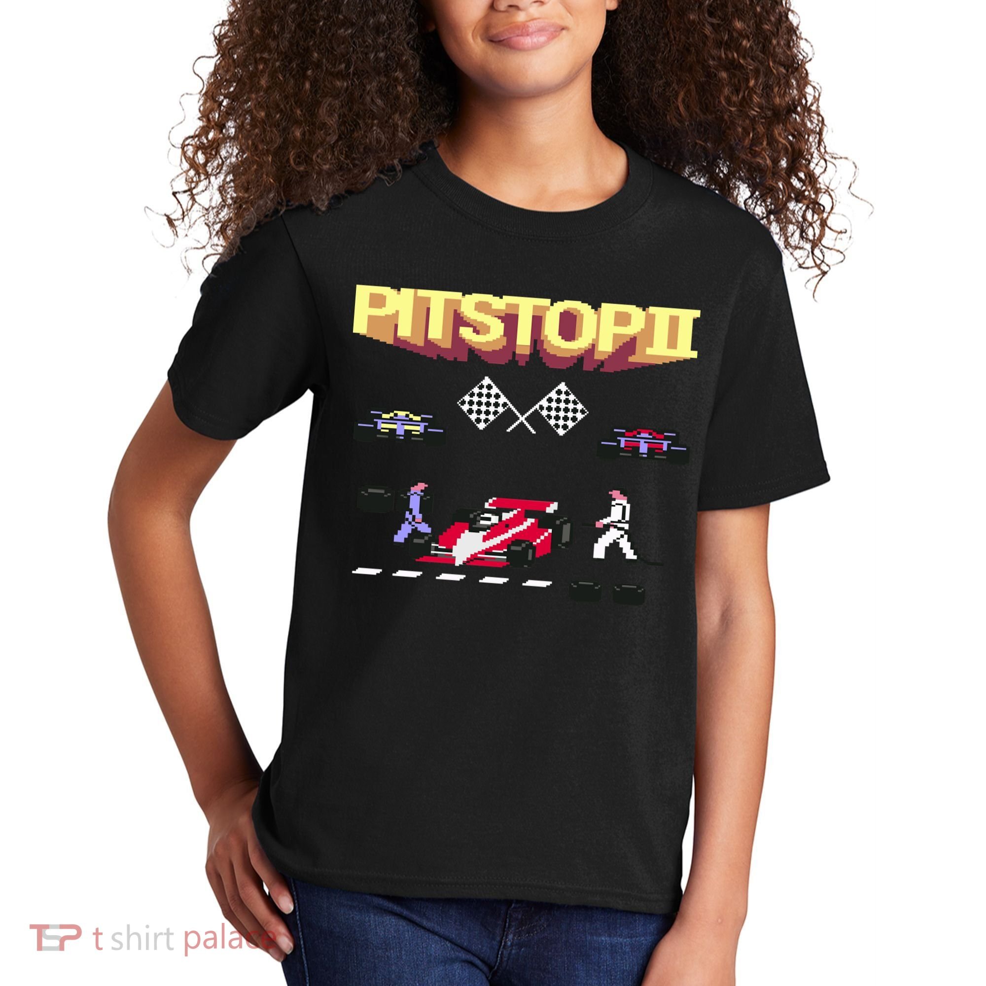 Pit Stop 2 Retro Theme Kids T-Shirt