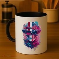 Patriotic Skull 4th Of July Uncle Sam Skull American Flag Gift Coffee Mug thumb 4
