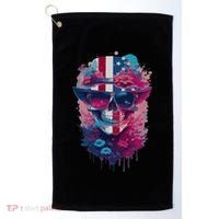 Patriotic Skull 4th Of July Uncle Sam Skull American Flag Gift Golf Towel thumb 0