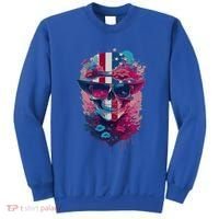 Patriotic Skull 4th Of July Uncle Sam Skull American Flag Gift Sweatshirt thumb 0