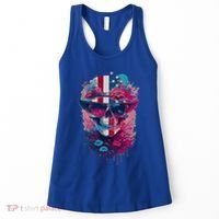 Patriotic Skull 4th Of July Uncle Sam Skull American Flag Gift Women's Tank Top thumb 0