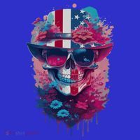 Patriotic Skull 4th Of July Uncle Sam Skull American Flag Gift Toddler Hoodie thumb 2