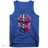 Patriotic Skull 4th Of July Uncle Sam Skull American Flag Gift Tank Top thumb 0