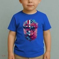 Patriotic Skull 4th Of July Uncle Sam Skull American Flag Gift Toddler T-Shirt thumb 2
